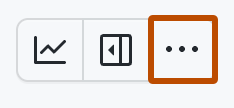 Screenshot: Menüleiste eines Projekts. Das Menüsymbol ist mit einer orangefarbenen Linie hervorgehoben.